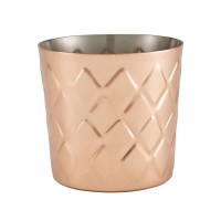 Diamond Pattern Copper Plated Serving Cup